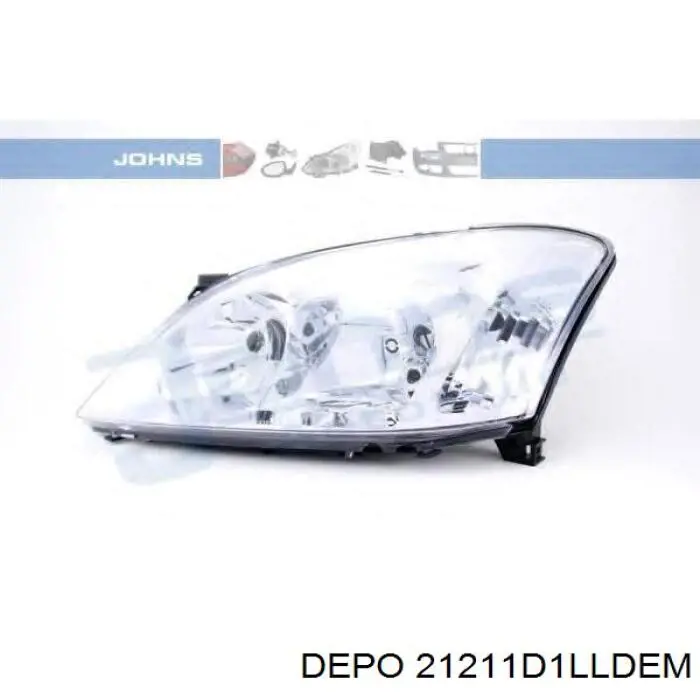 Левая фара 21211D1LLDEM Depo/Loro/Abakus