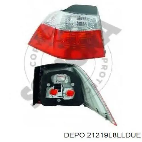 Фонарь задний левый 21219L8LLDUE Depo/Loro/Abakus