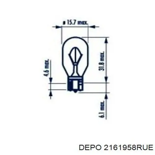 Фонарь задний правый внешний 2161958RUE Depo/Loro/Abakus