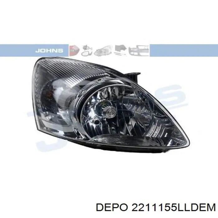 Фара левая Depo/Loro/Abakus 2211155LLDEM цена, от 159.10 USD