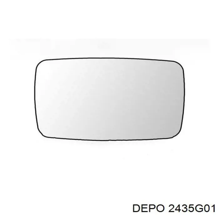 2435G01 Depo/Loro зеркальный элемент зеркала заднего вида левого