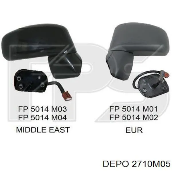 Левое боковое зеркало K6302EM10D Nissan/Infiniti