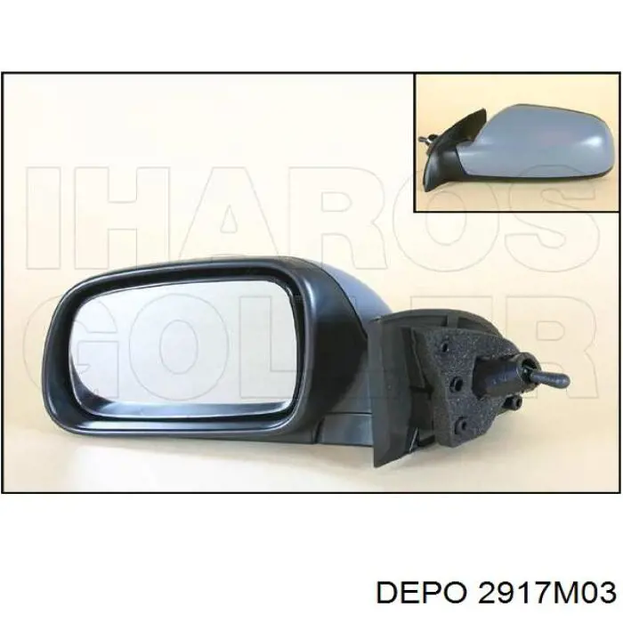 Левое боковое зеркало 8149AT Peugeot/Citroen