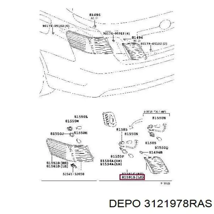 Фара задняя правая внешняя Signeda ZTY1920BR цена, от 41.92 USD