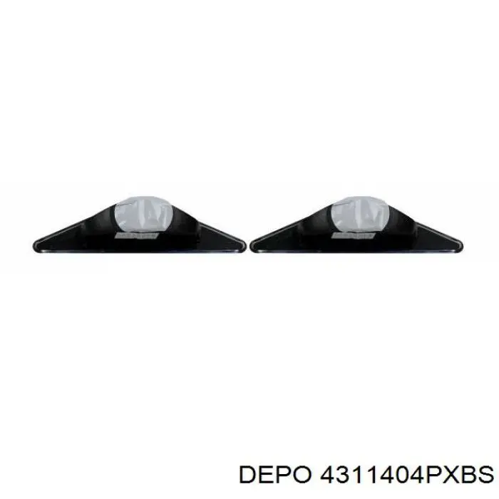 Повторитель поворота в крыло Depo/Loro/Abakus 4311404PXBS цена, от 13.95 USD