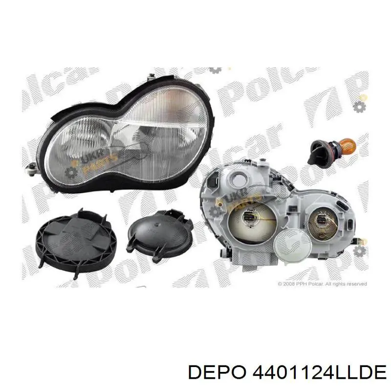 Левая фара 4401124LLDE Depo/Loro/Abakus