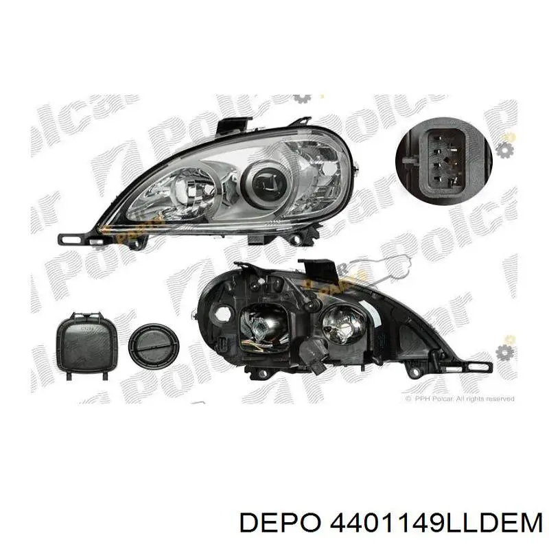 Фара левая Depo/Loro/Abakus 4401149LLDEM цена, от 108.28 USD