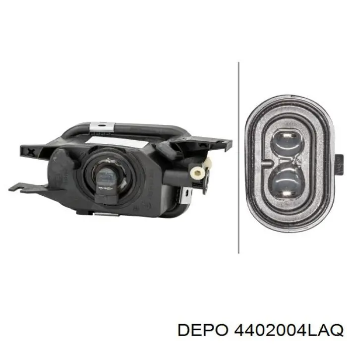 4402004LAQ Depo/Loro/Abakus Противотуманная фара левая