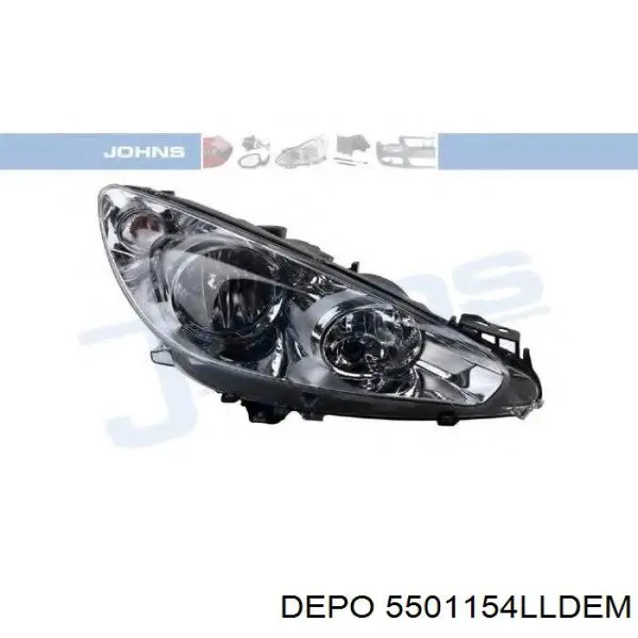 Левая фара FP5426R1E Depo/Loro/Abakus
