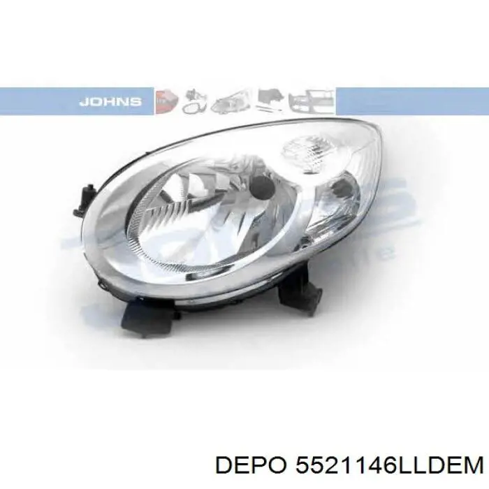 Левая фара 5521146LLDEM Depo/Loro/Abakus