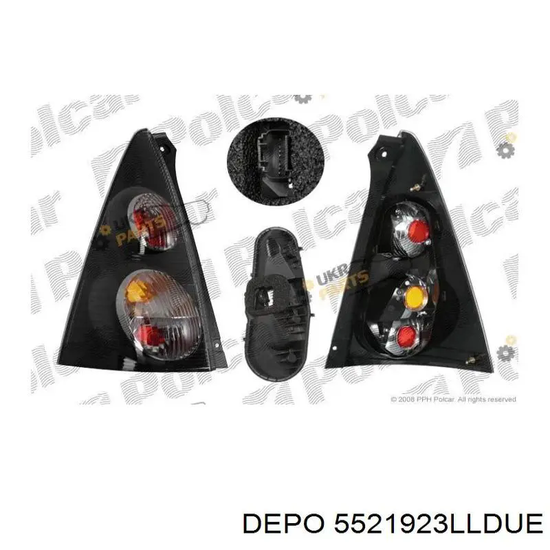 Задняя левая фара Depo/Loro/Abakus 5521923LLDUE цена, от 47.15 USD