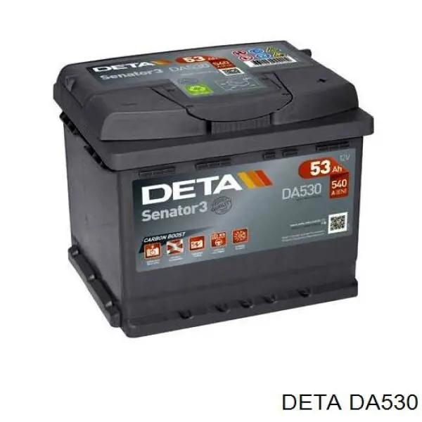 Аккумулятор Deta 53 А/ч 12 В B13 DA530