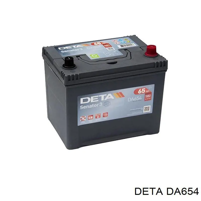 Аккумулятор Deta 65 А/ч 12 В B1Korean DA654