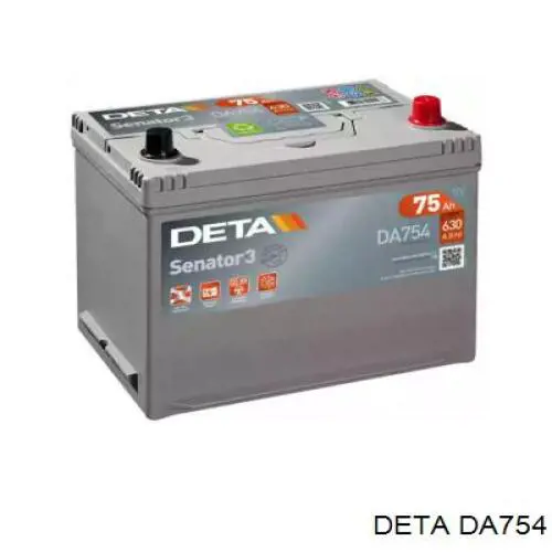 Аккумулятор Deta 75 А/ч 12 В B1Korean DA754