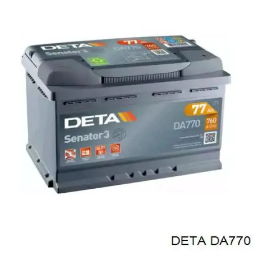 Аккумулятор Deta 77 А/ч 12 В B13 DA770
