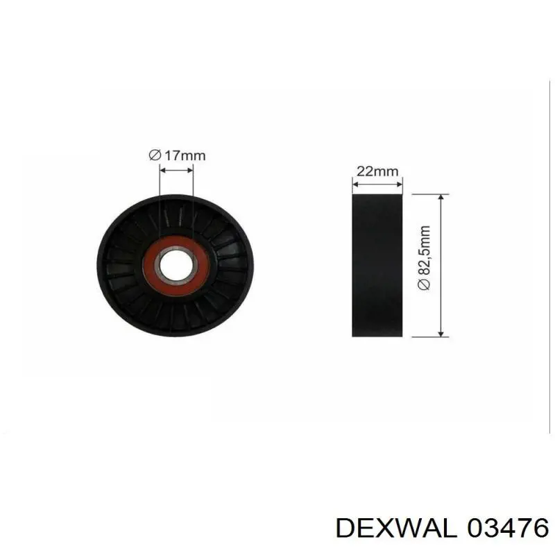 03476 Dexwal Ролик натяжителя ремня агрегатов
