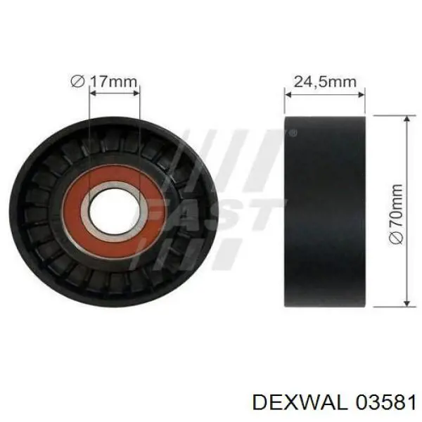 Натяжной ролик 03581 Dexwal