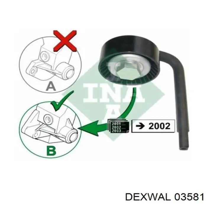 Натяжной ролик 03581 Dexwal