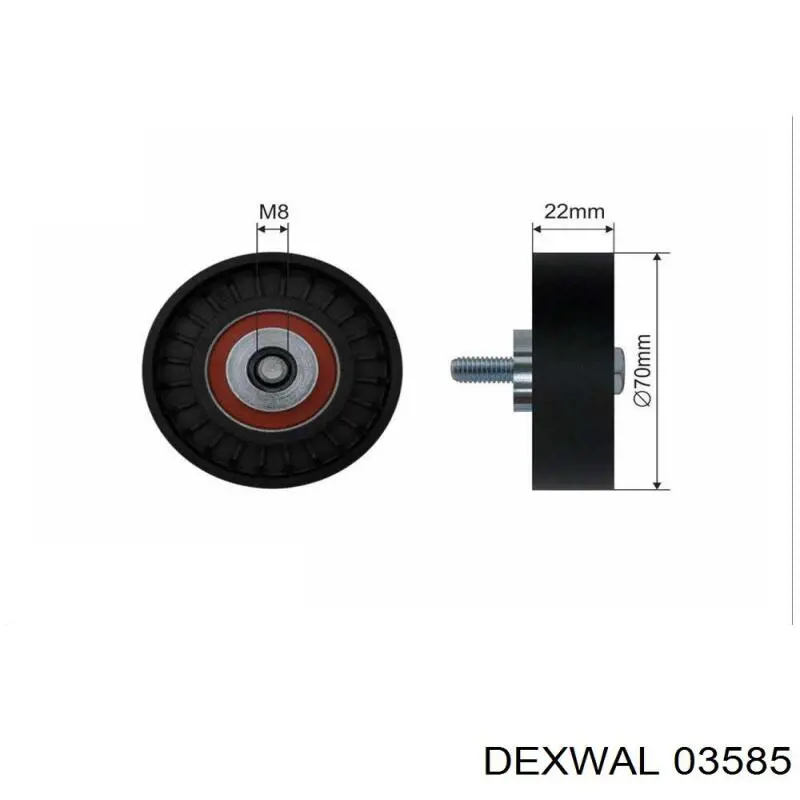 Натяжной ролик Dexwal 03585 цена, от 11.97 USD