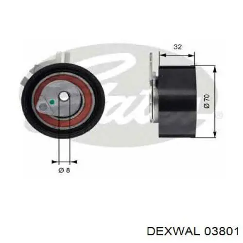 Роликовий модуль натяжителя ремня Dexwal 03801 цена, от 44.47 USD
