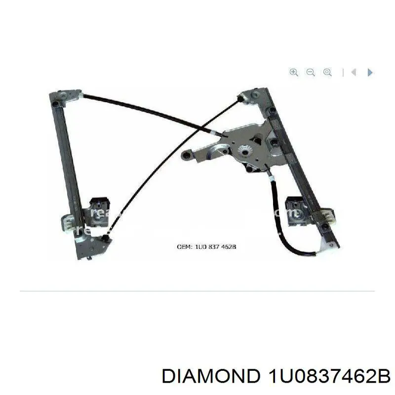 Купить 1U0837462B Diamond/DPA Стеклоподъемник (механизм перемещения стекла)