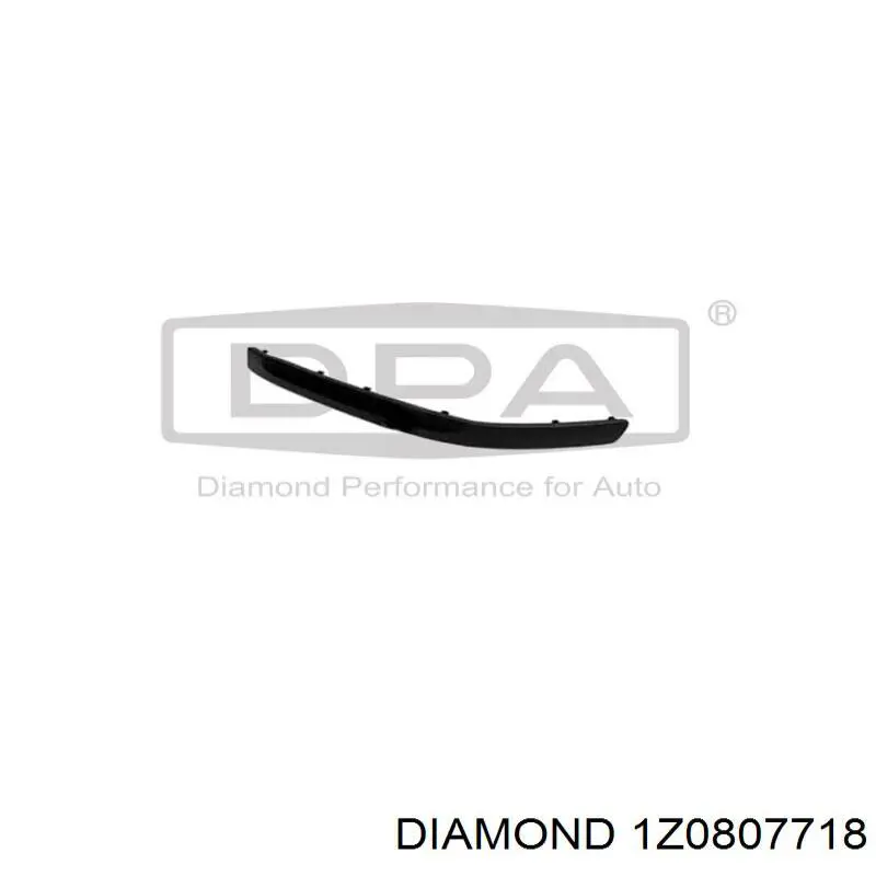 Молдинг бампера переднего правый 1Z0807718 Diamond/DPA