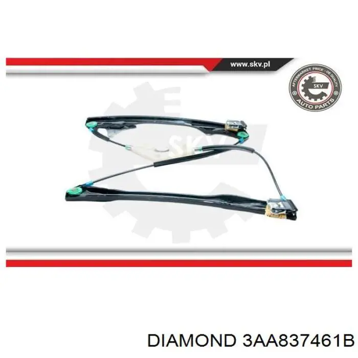 3AA837461B Diamond/DPA Механизм стеклоподъемника передней левой двери