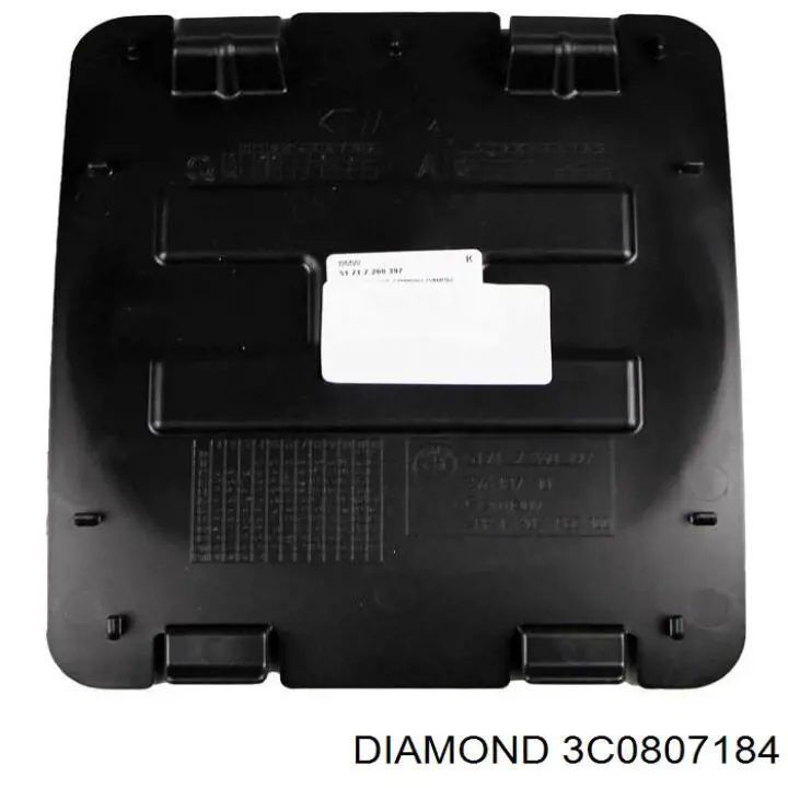 Направляющая переднего бампера правая 3C0807184 Diamond/DPA