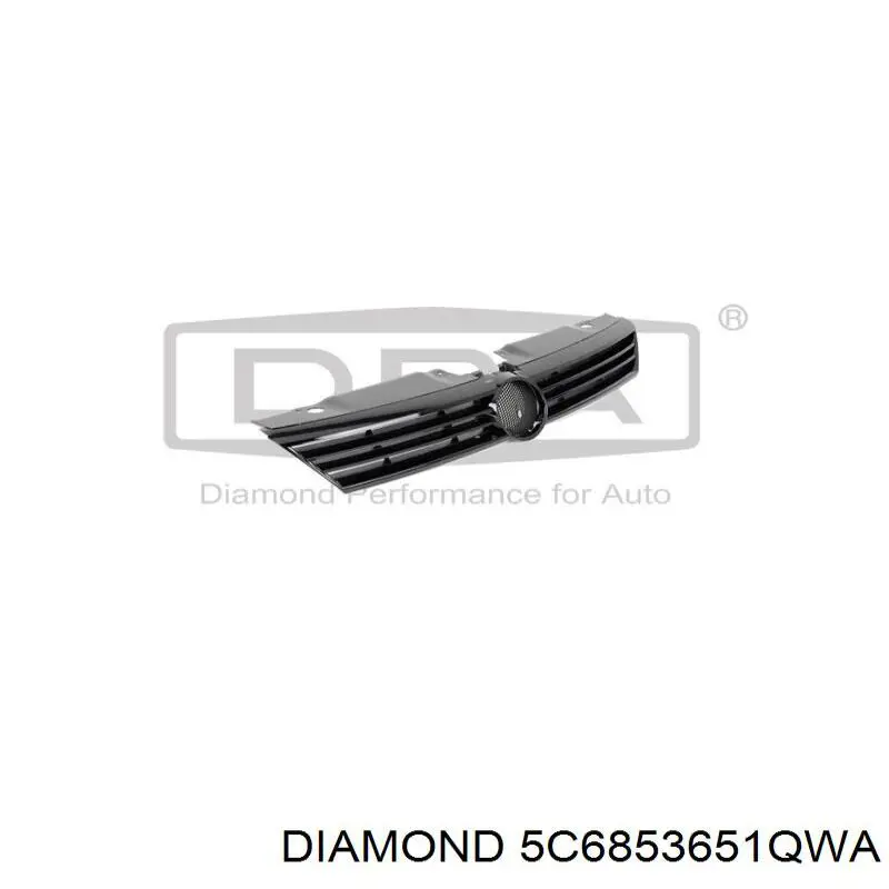 Решетка радиатора 5C6853651QWA Diamond/DPA