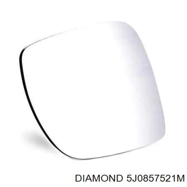 5J0857521M Diamond/DPA зеркальный элемент зеркала заднего вида левого