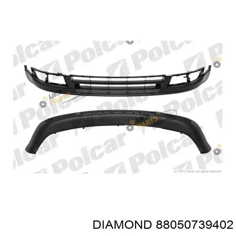 Купить 88050739402 Diamond/DPA Сплиттер переднего бампера