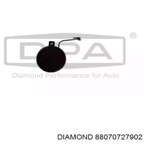 88070727902 Diamond/DPA Передняя заглушка бампера буксировочного крюка
