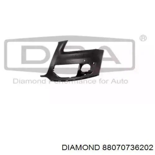 Бампер передний, левая часть Diamond/DPA 88070736202