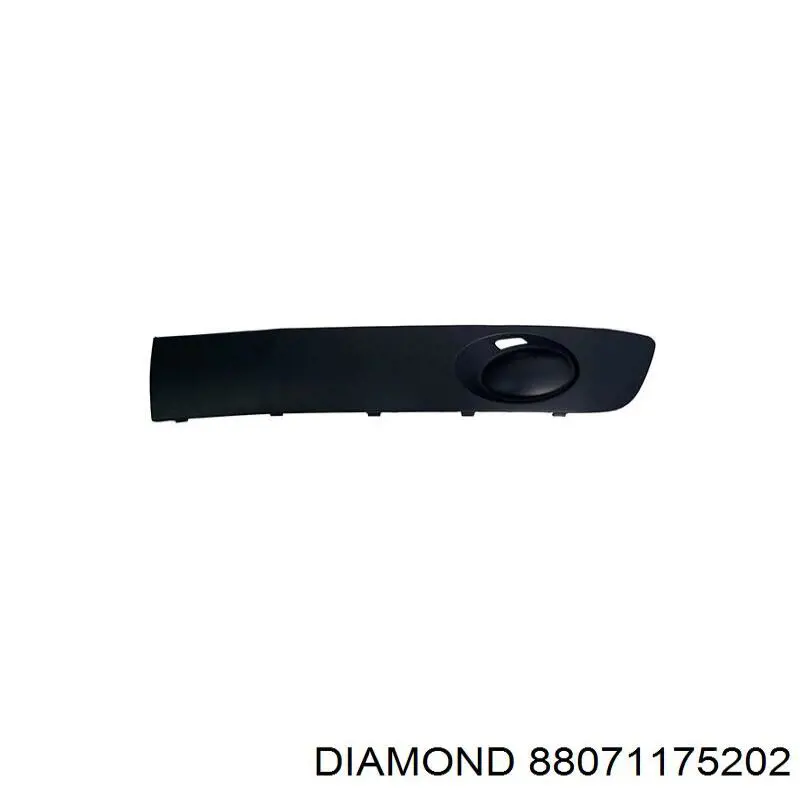 Заглушка (решетка) противотуманных фар бампера переднего Diamond/DPA 88071175202