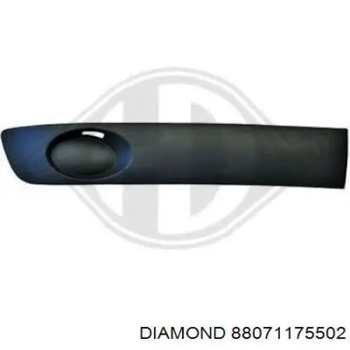 Moldura de parachoques delantero derecho 88071175502 Diamond/DPA