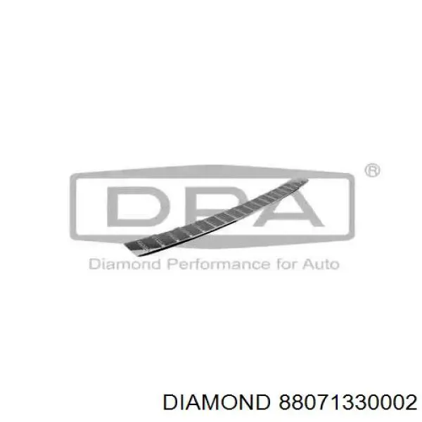88071330002 Diamond/DPA placa sobreposta do pára-choque traseiro superior de proteção (degrau-grampo dobrável)