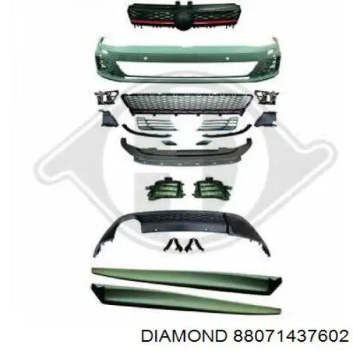 Купить 88071437602 Diamond/DPA Задний бампер