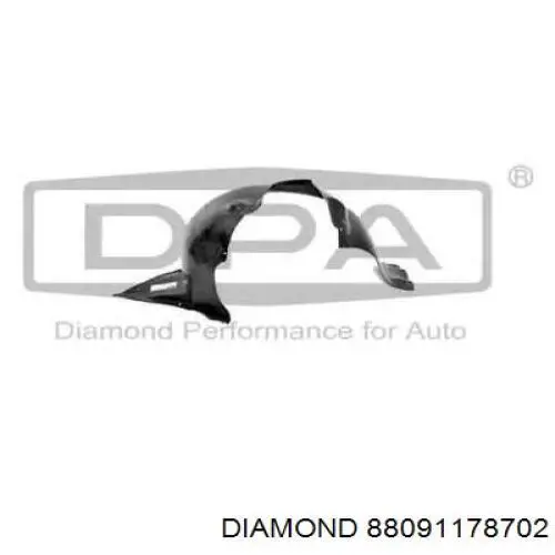 88091178702 Diamond/DPA guarda-barras direito do pára-lama dianteiro