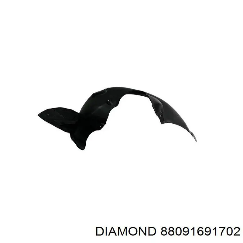 88091691702 Diamond/DPA guarda-barras direito do pára-lama dianteiro
