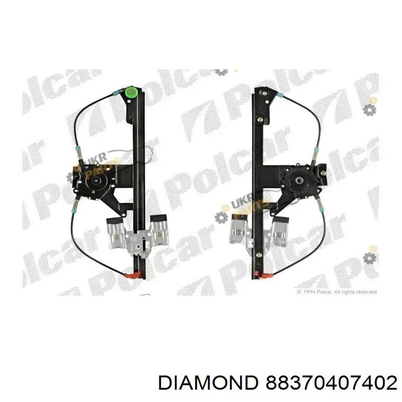Купить 88370407402 Diamond/DPA Стеклоподъемник (механизм перемещения стекла)