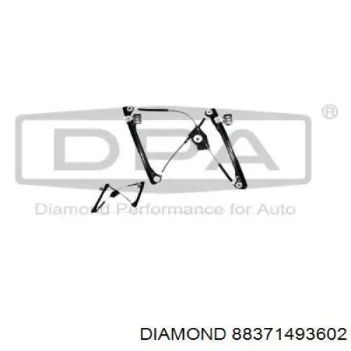 88371493602 Diamond/DPA механизм стеклоподъемника двери передней правой