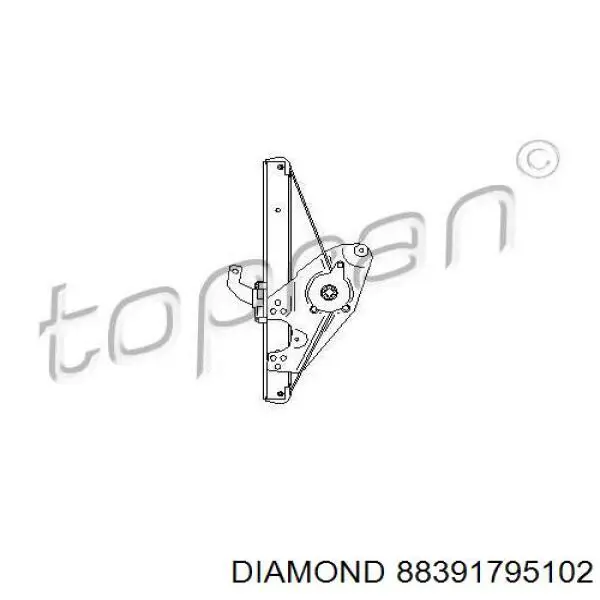 88391795102 Diamond/DPA Механизм стеклоподъемника двери задней, левой
