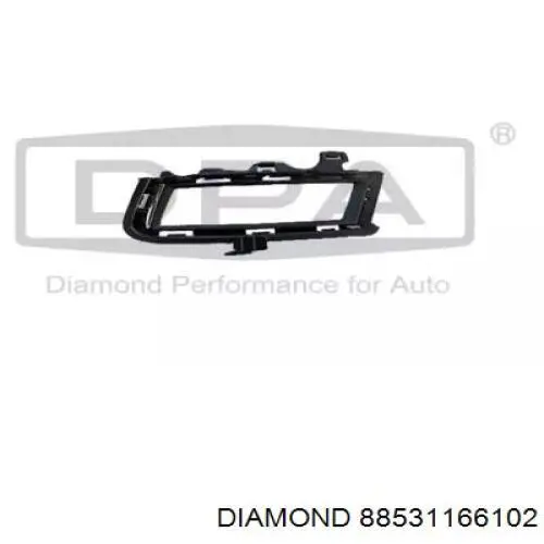Накладка бампера переднего левая Diamond/DPA 88531166102