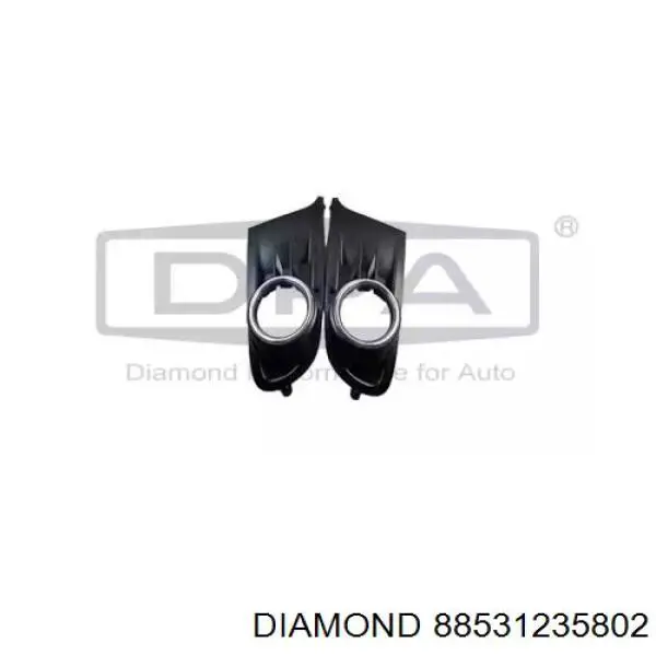 88531235802 Diamond/DPA заглушка (решетка противотуманных фар бампера переднего правая)