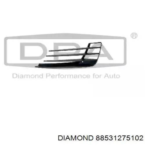 88531275102 Diamond/DPA Решетка бампера переднего левая