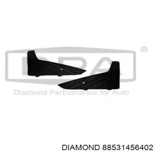 6J0853665G9B9 VAG Решетка бампера переднего левая