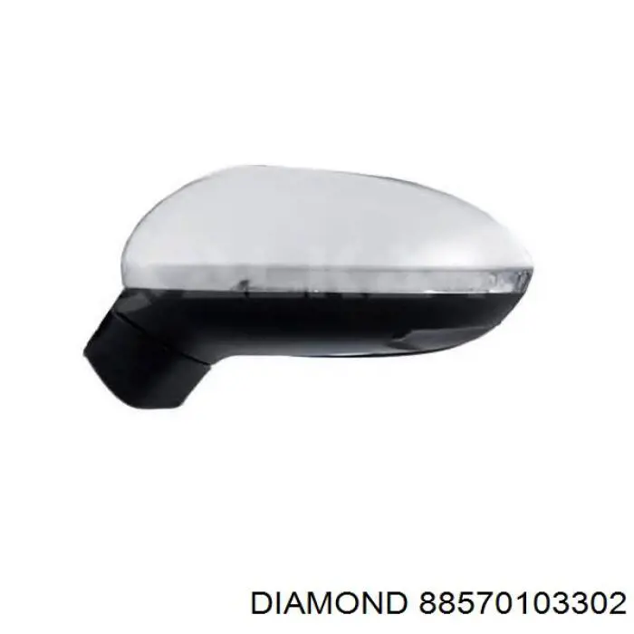 Стекло правого зеркала заднего вида 88570103302 Diamond/DPA