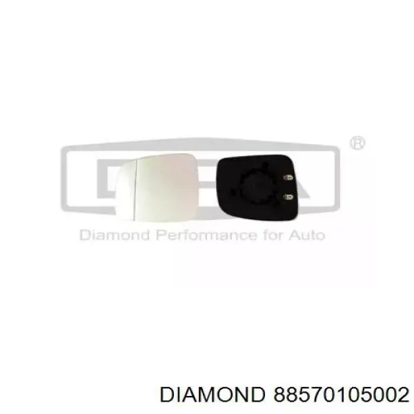 88570105002 Diamond/DPA зеркальный элемент зеркала заднего вида левого