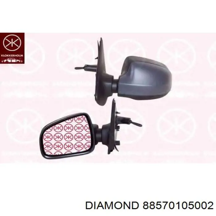 Купить 88570105002 Diamond/DPA Стекло зеркала заднего вида, левого