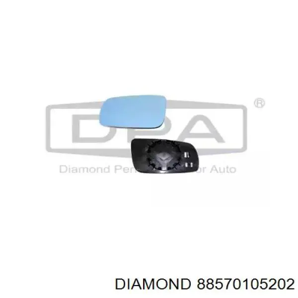 88570105202 Diamond/DPA зеркальный элемент зеркала заднего вида левого